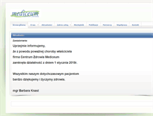 Tablet Screenshot of mediceum.pl